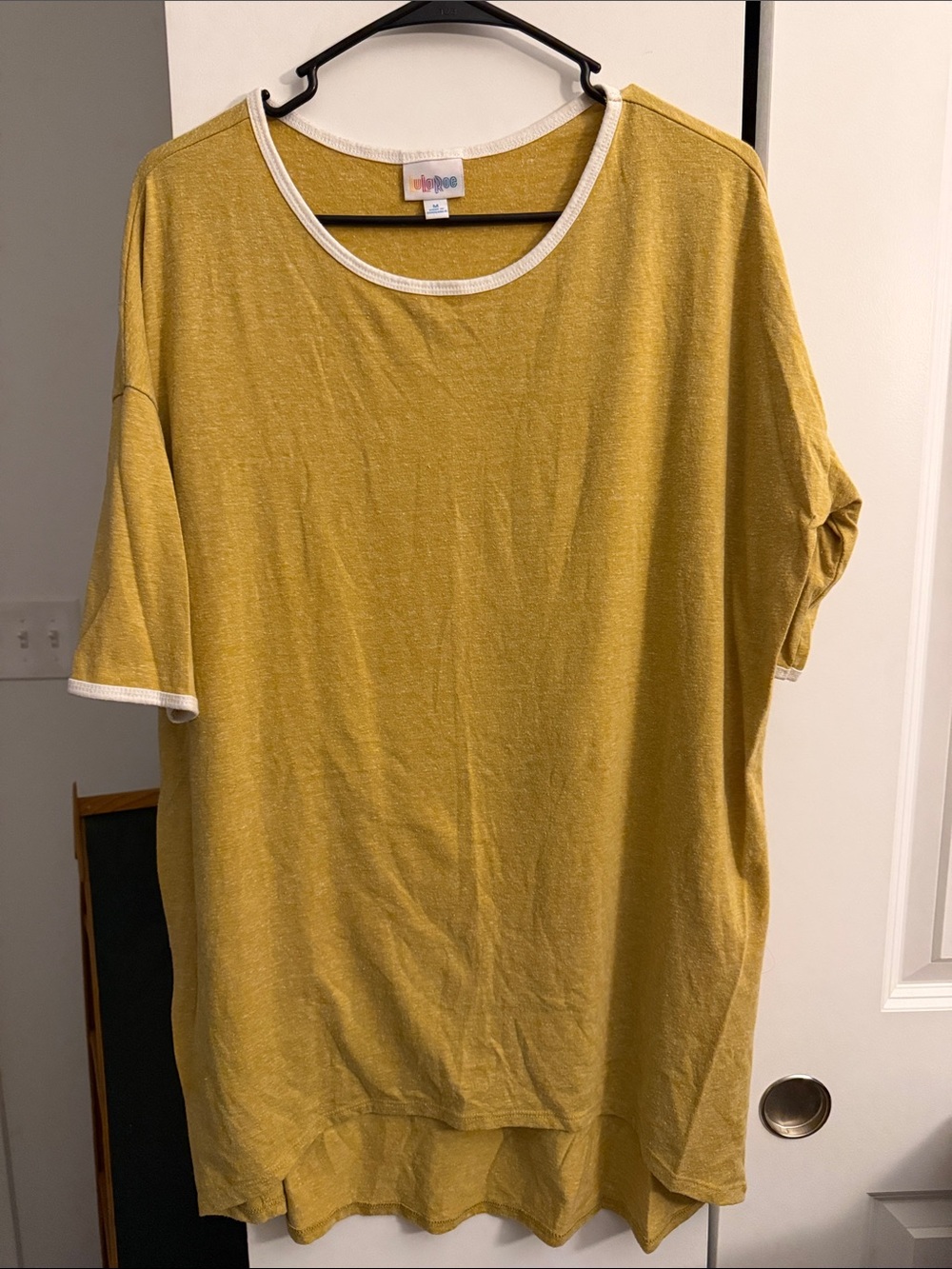 LuLaRoe Yellow Short Sleeve Tee with White Trim